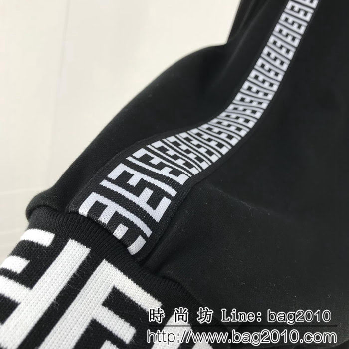 FENDI芬迪 18FW秋冬新款 高織精梳棉螺紋 套裝 情侶款 ydi1172